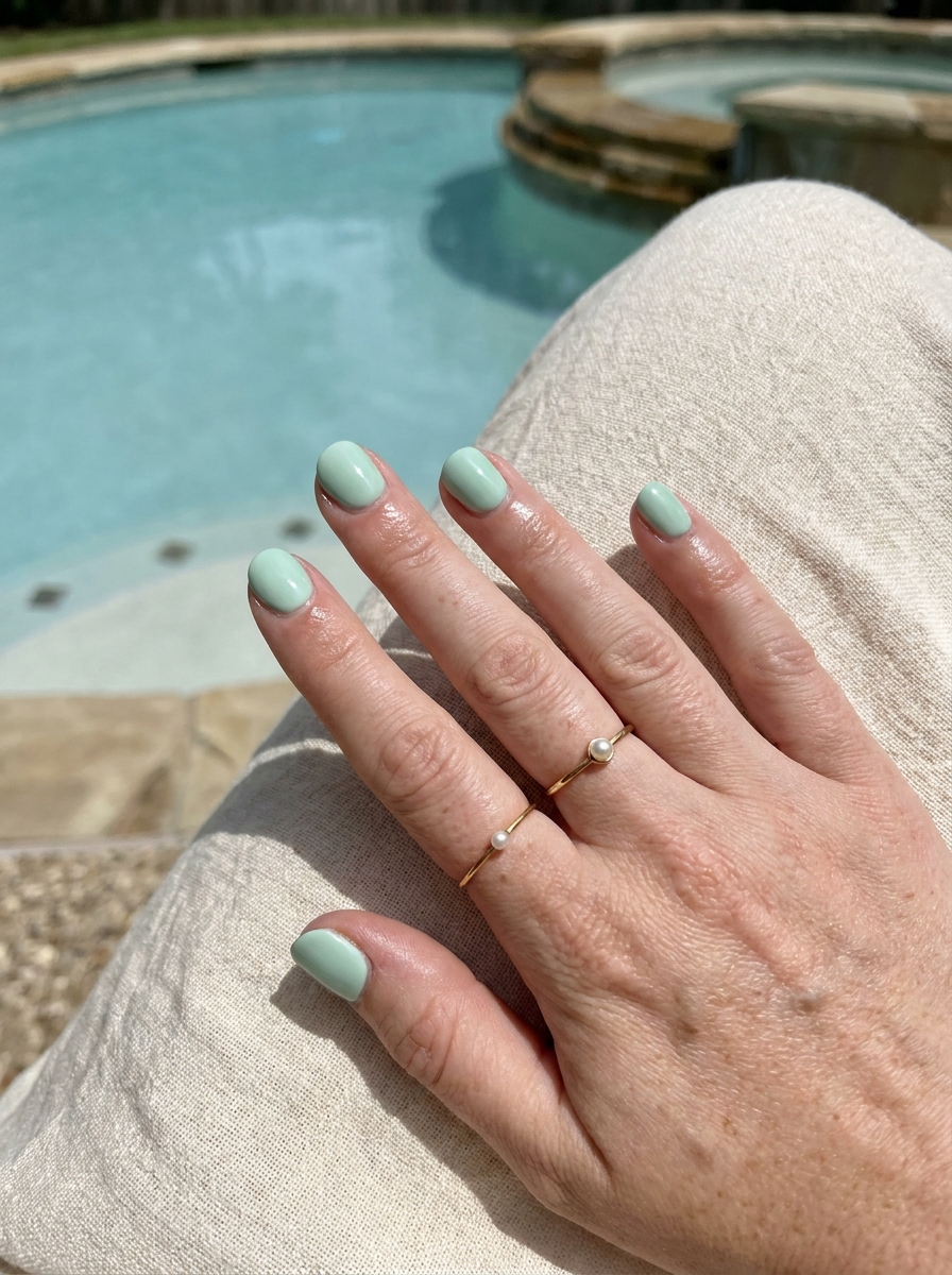 Soft Mint Gel Nägel als Gel Nägel Sommer Inspiration 2026